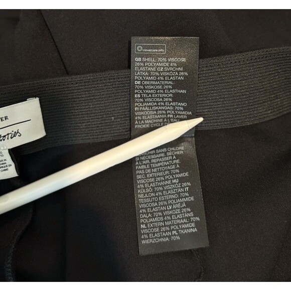 & Other Stories Pants Black Wide Sailor Dress Trouser Slacks Stretch Size 10 - Picture 10 of 11